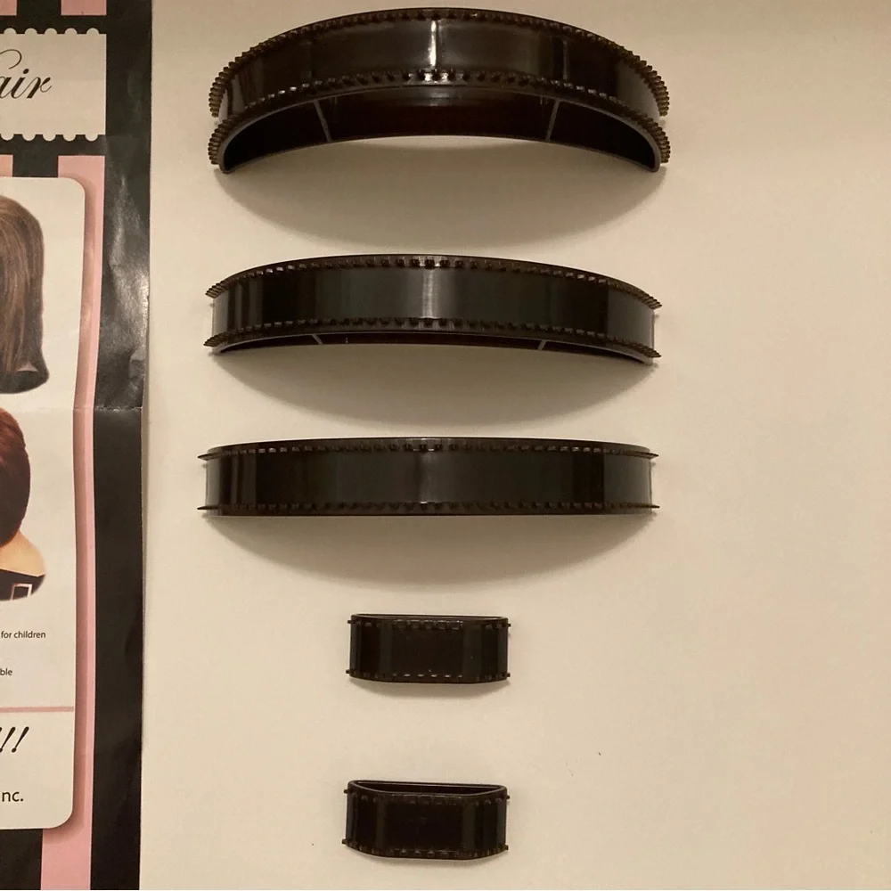5pc BUMPITS Big Happie Hair Volumizing Plastic Inserts Y2K Dark Chocolate Brown